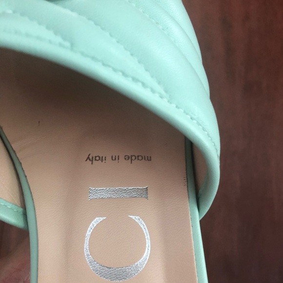 Gucci Marmot GG slide sandals mules . Mint green & Chevron quilted Eu 37 US 7 - Picture 8 of 16